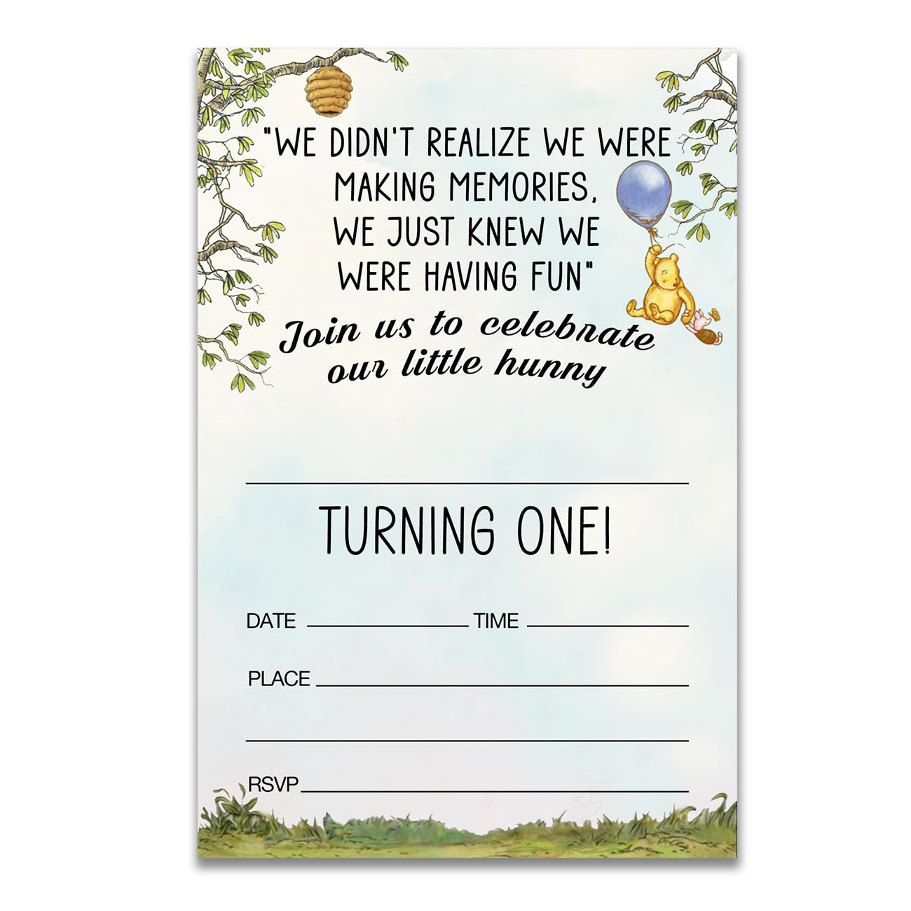 Vintage First Birthday Invitations