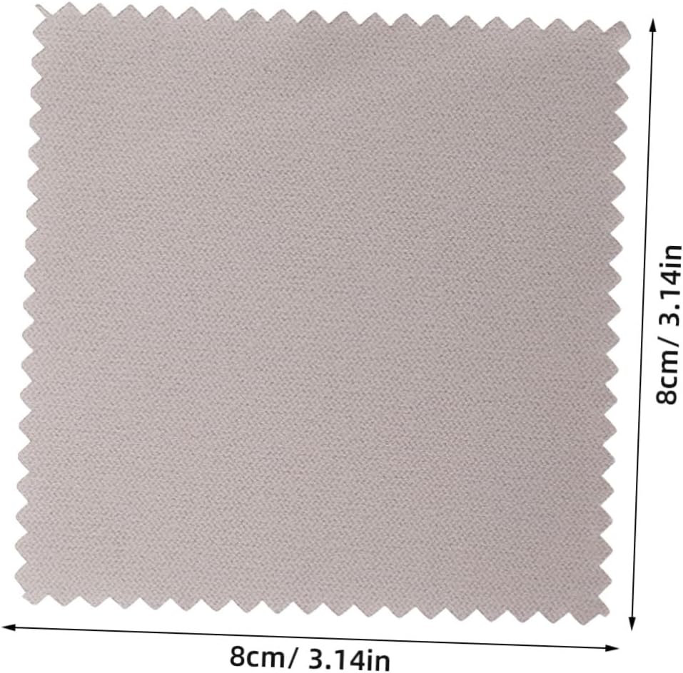 50 Pack 8x8cm Suede Silver Jewelry Polishing Cloth for Necklaces