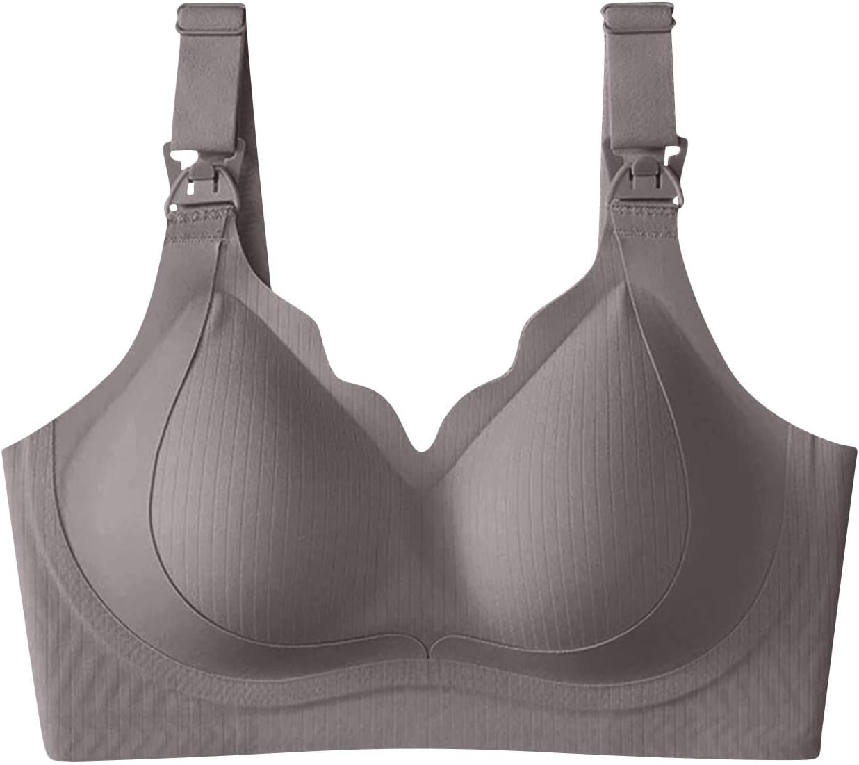 Women V Neck Wireless Bra Full Coverage Comfort Jelly Bras Plus Up Supportive Seamless Bralette Soft Breathable Bra