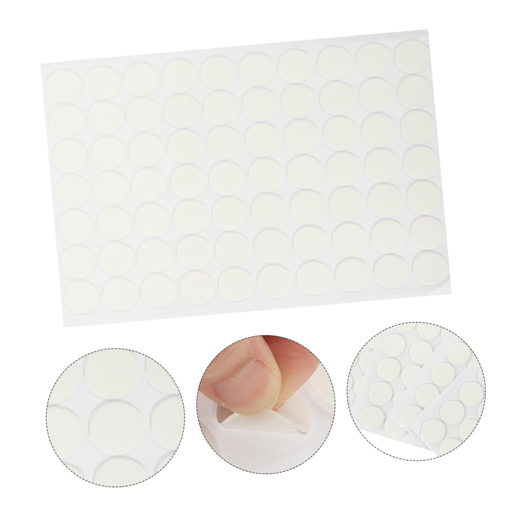 FUNOMOCYA Mini Double Sided Adhesive Dots 5 Sheets Round High Strength Removable Long-Lasting for Wall Decor Craft Projects
