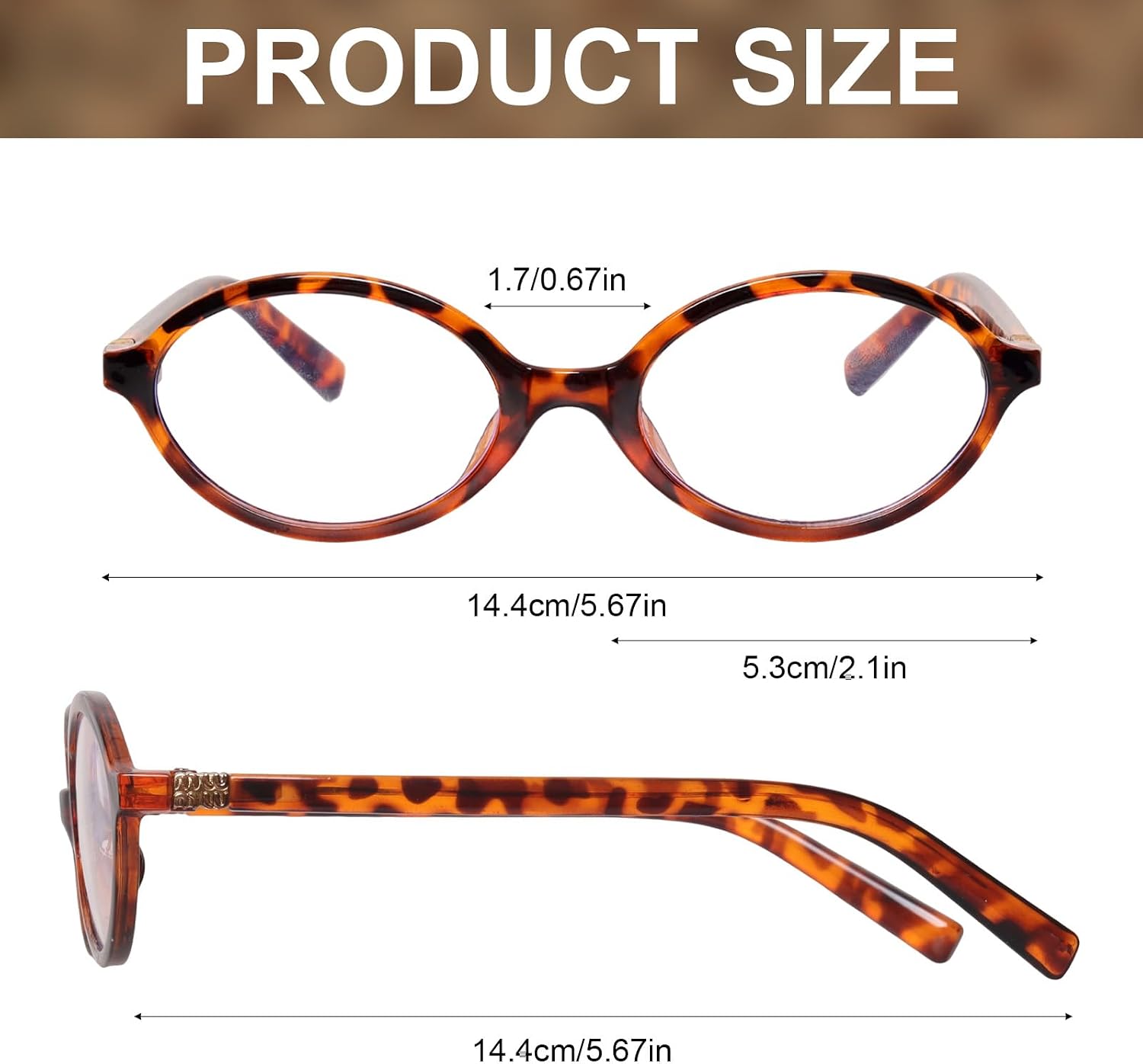 2Pcs Oval Blue Light Blocking Glasses Blue Light Eyeglasses for Women Men Screen Fashion Round Frame Eyewear