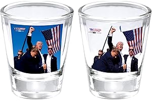 Mr.Ma Rich 2 Pack Trump Shot Glass, Take a Shot for Trump
