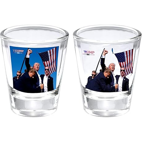 Mr.Ma Rich 2 Pack Trump Shot Glass, Take a Shot for Trump