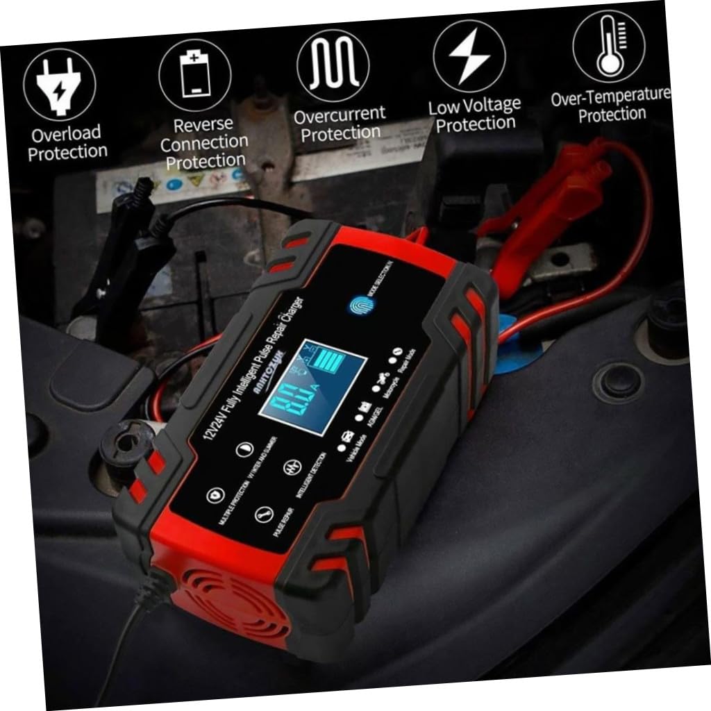 Ciieeo Chargeur Intelligent De Réparation Impulsions Pour Batterie De Voiture Mainteneur De Charge Chargeur De Batterie Intelligent