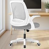 NEO CHAIR Office Desk Computer Gaming Ergonomic Chair with Lumbar Back Support Adjustable Height Swivel Wheels Flip-up Arms Mesh Chair for Home or Office &lpar;Grey&rpar;