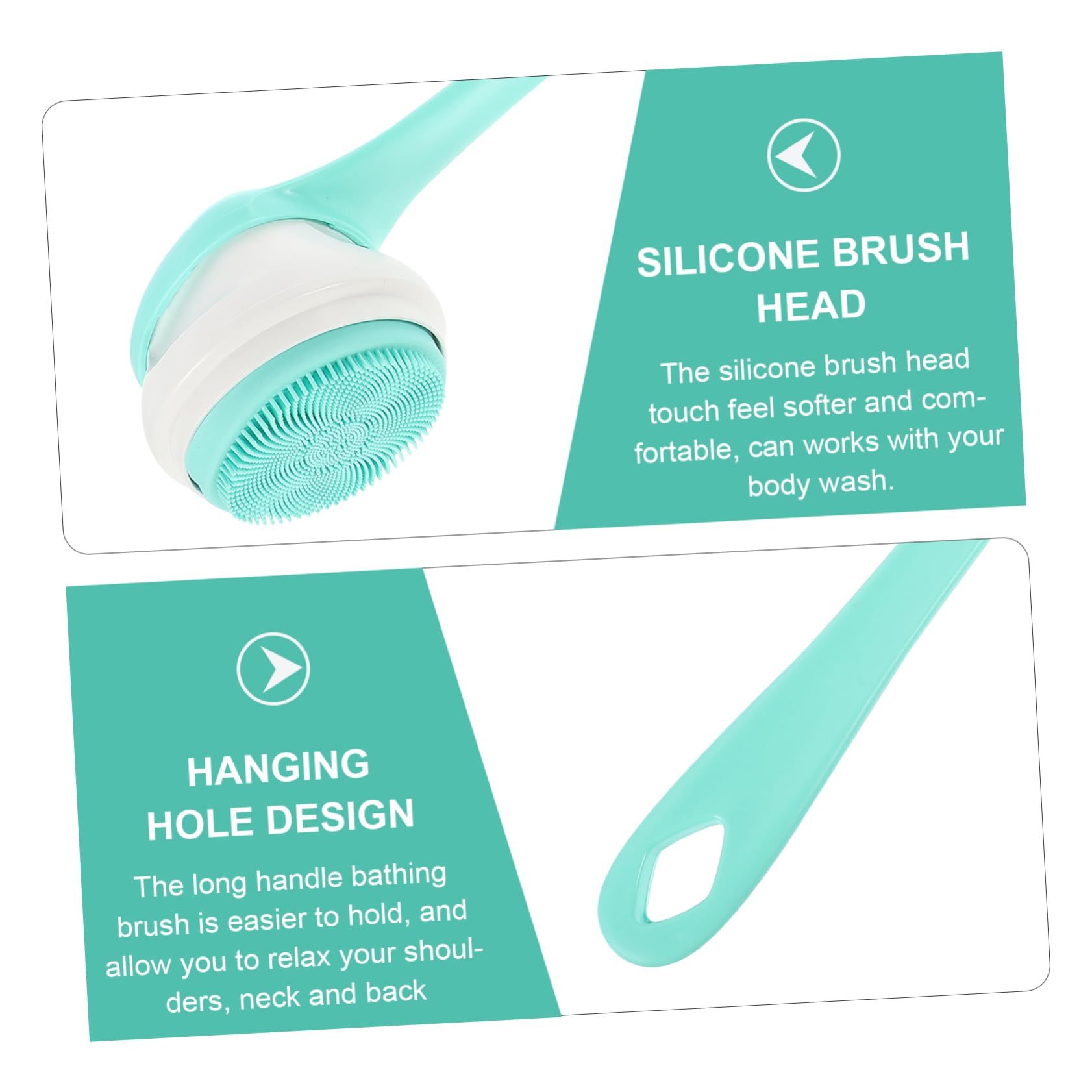 Beavorty Spazzola Elettrica Per Corpo Velocità Regolabili Spazzola Scrub Per Corpo in Silicone Per Doccia Detergente Per Pulizia Profonda Lungo Manico