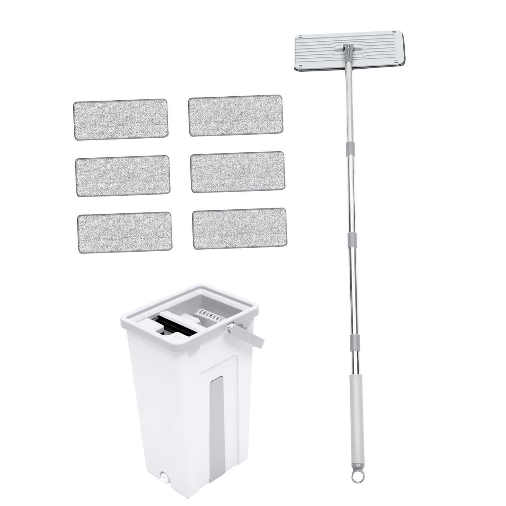 FRCOLOR Kit de Limpieza con Fregona Giratoria de Microfibra para Suelo Mop Fregona Manos Libres con Cubo Fregar y Accesorios de Limpieza Hogar con Pulverizador