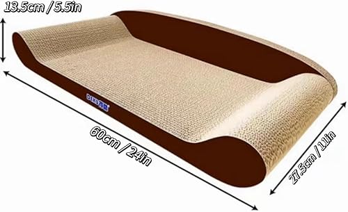 Miniatura 2 de DEKU Rascador para gatos, cartón para gatos, cama para rascar gatos, almohadillas corrugadas de primera calidad, sofá reciclable y duradero,