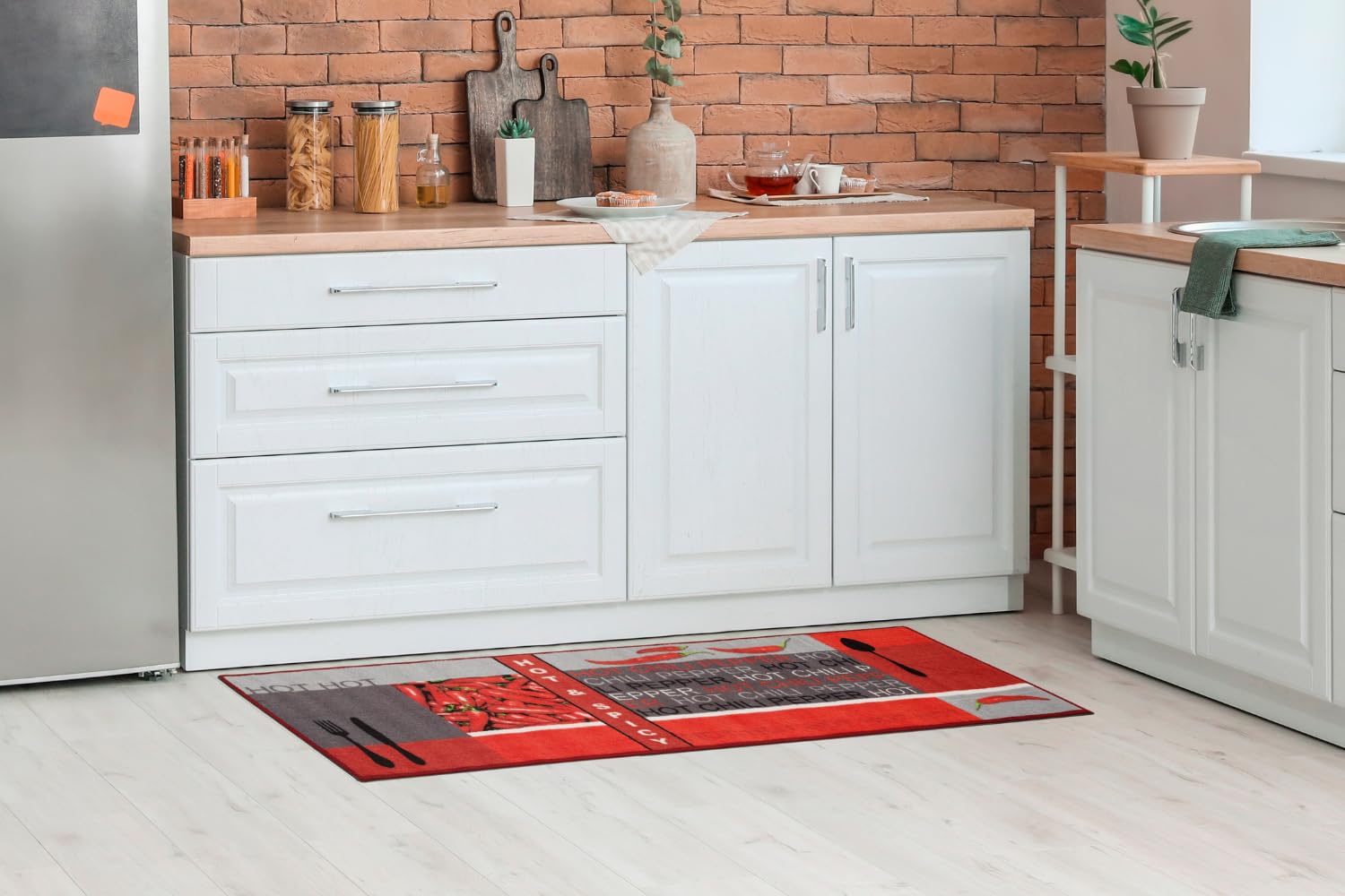 andiamo Tapijtloper Chilidesign keukentapijt, Hot & Spicy, grijs