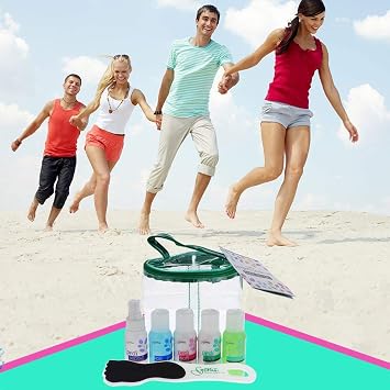 Gena Feet-To-Go At Home Pedicure Kit Foot Spa Pedi Kit, Travel Set with Pedi Soak, Callus Softener, Gel, Spray & Scrub Tool