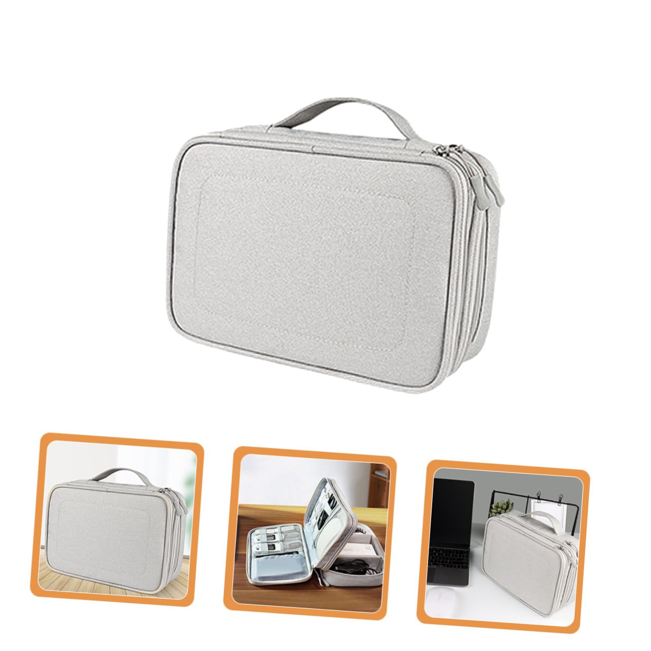 BESPORTBLE Borsa Portaoggetti per Cavi USB Tracolla Organizer per Dispositivi Elettronici Bank Custodia Portaoggetti per Cavi Dati Organizer per Accessori Digitali