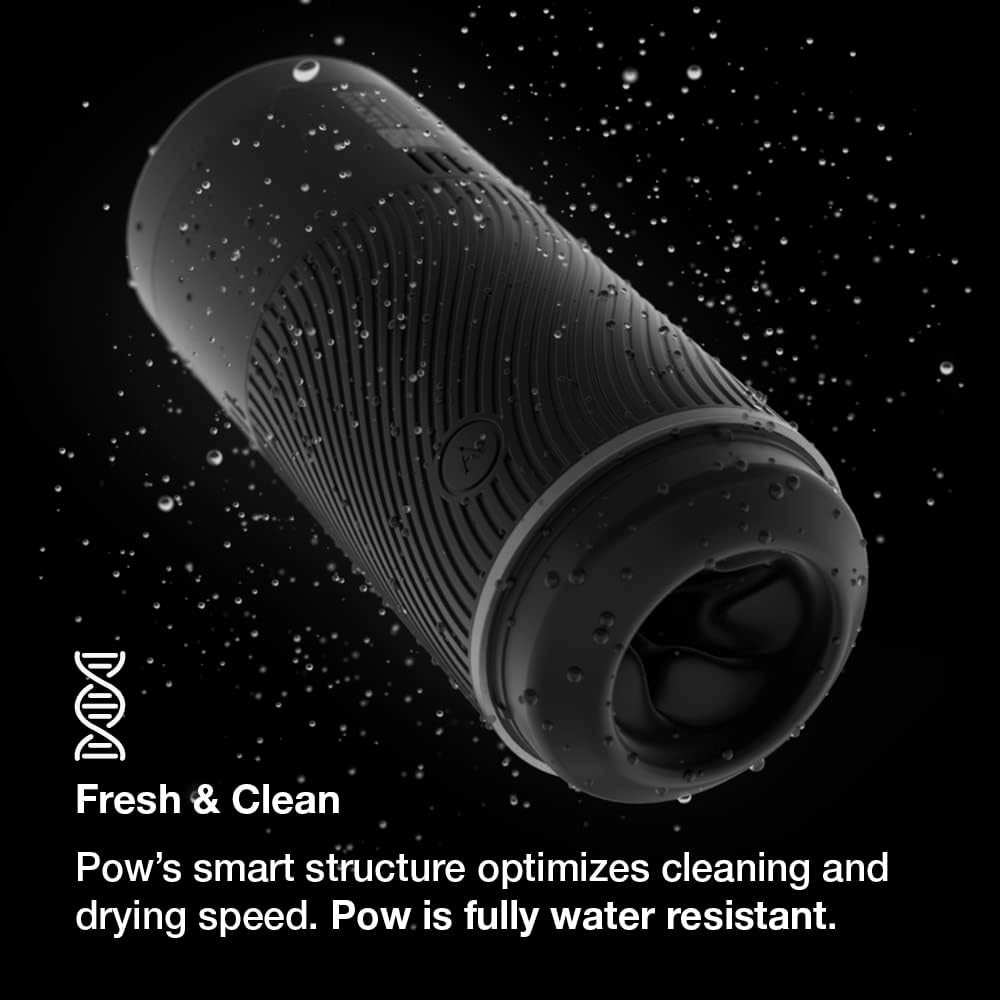 Arcwave Pow Manual Male Masturbator Adult Sex Toys for Men | Intensity Suction Control Male Stroker | Discreet Pocket Pussy Masturbation Cup | CleanTech Silicone & Waterproof | Gifts for Men | Black