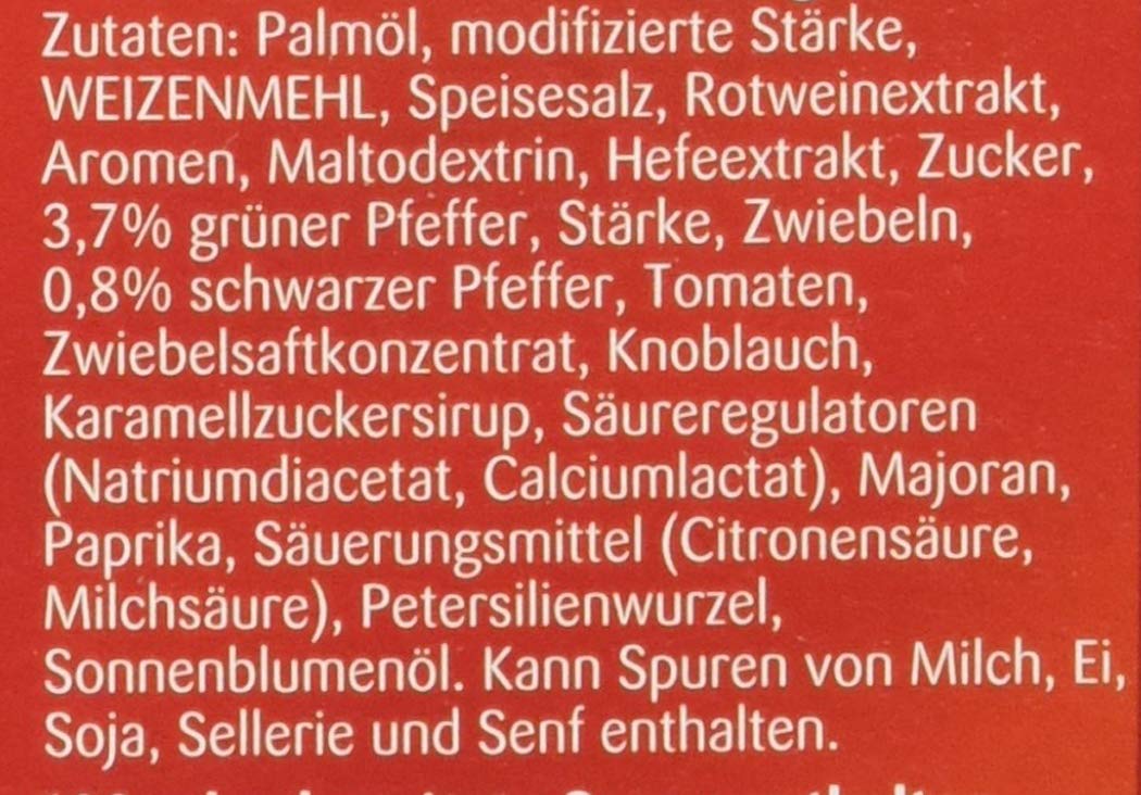 Knorr Pfeffer Sauce (braune Sauce mit ganzen Pfefferkörnern) 1er Pack (1 x 1 kg)