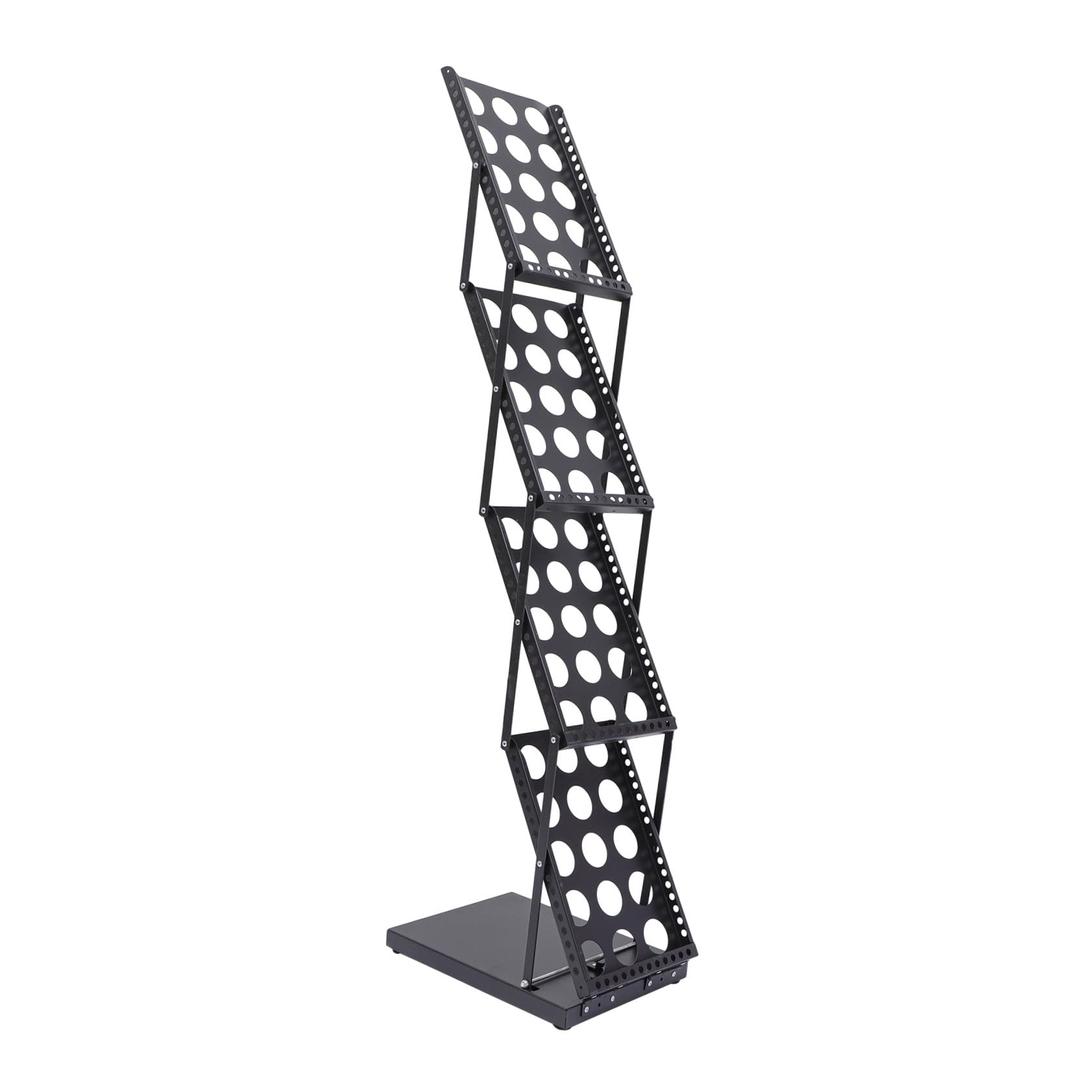 Cabilock Soporte Plegable para Folletos Expositor Vertical Multi Base Estable Organizador Portátil para Catálogos Revistas y Archivos para Ferias y Oficinas