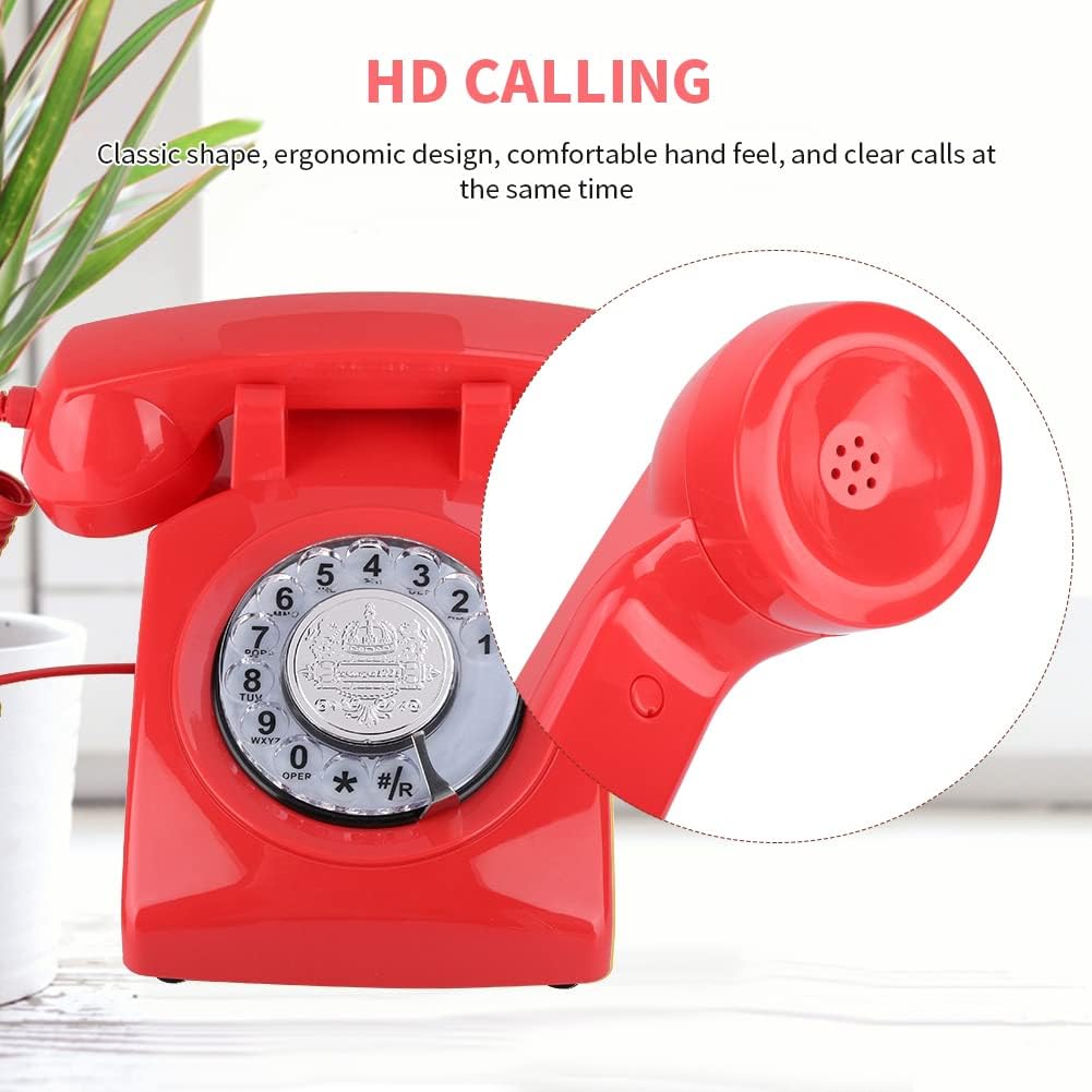 Buу 1 gеt 1 Bindpo Rotary Dial Telephone, Retro Desktop Telephones Corded Phone for Home and Office Decoration,Telephone Line Powered, Classic Style Vintage Rotary Dial Phones, Friends Gift(Red) Bеѕt Sеllеr Bindpo Rotary Dial Telephone, Retro Desktop Telephones Corded Phone for Home and Office Decoration,Telephone Line Powered, Classic Style Vintage Rotary Dial Phones, Friends Gift(Red)