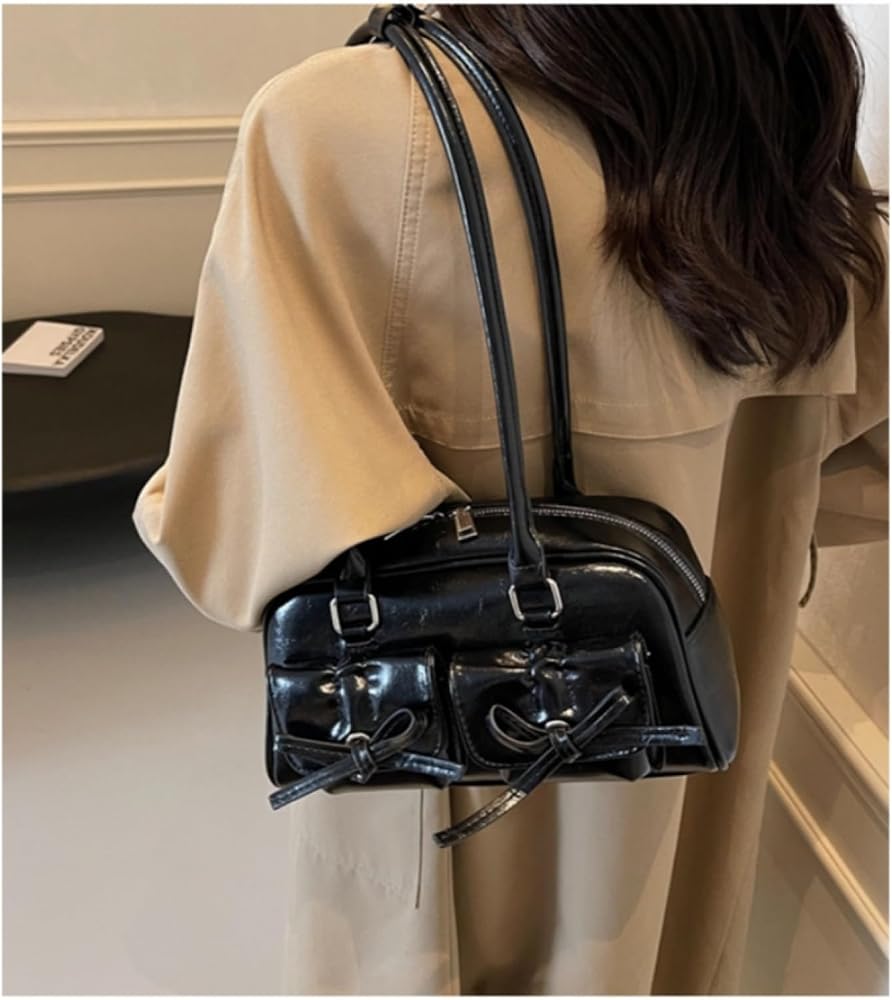 Amazon | [cmydong] ハンドバッグ レディース PUレザー ちょう結び Y2K