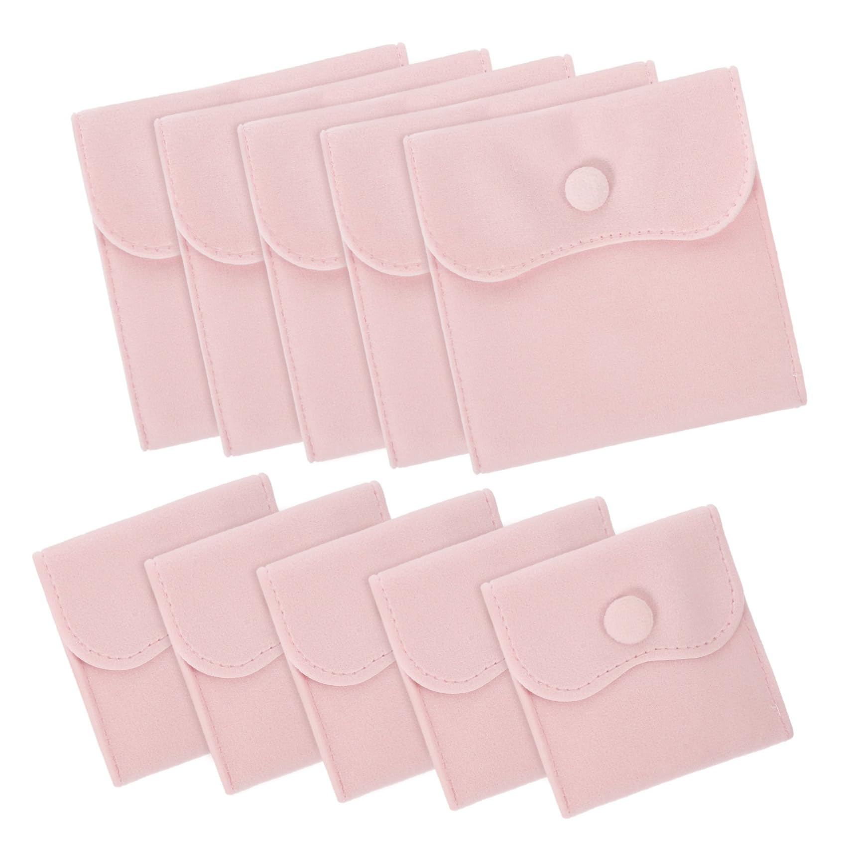 FOMIYES 40 Stk Aufbewahrungstasche Für Schmuck Armband Taschen Kleine Ringtasche Empfindliche Schmuckverpackungsbeutel Elegante Schmucktasche Schmuckbeutel Taschen Kleine Tasche Samt Rosa