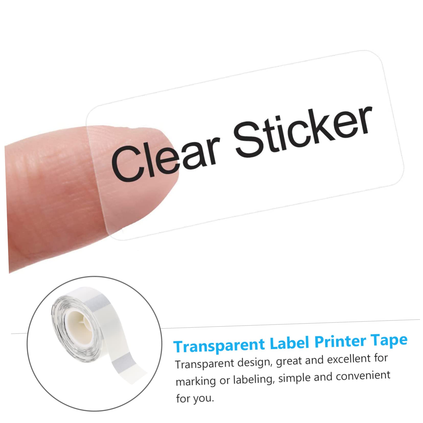 Ciieeo 2rouleaux Étiquettes Transparentes Autocollantes Étiquettes Transparentes Pour Personnalisation Marquage Et Projets Autocollants Adhésifs Pratiques Pour Objets Et Documents