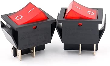 Baomain Soken Red Light DPST ON/Off Snap in Boat Rocker Switch 4 Pin 16A/250V UL TUV List 2 Pack - coolthings.us
