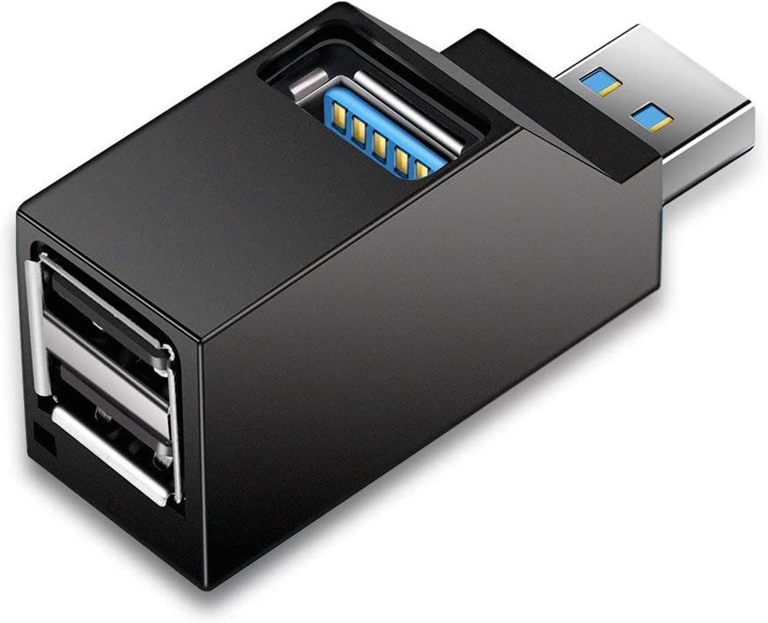 3 Port USB 3.0 Data Hub, Slim Multiport Expander for PC Laptop Flash Drive Data, USB 3.0 Splitter Compatible with Windows Mac OS