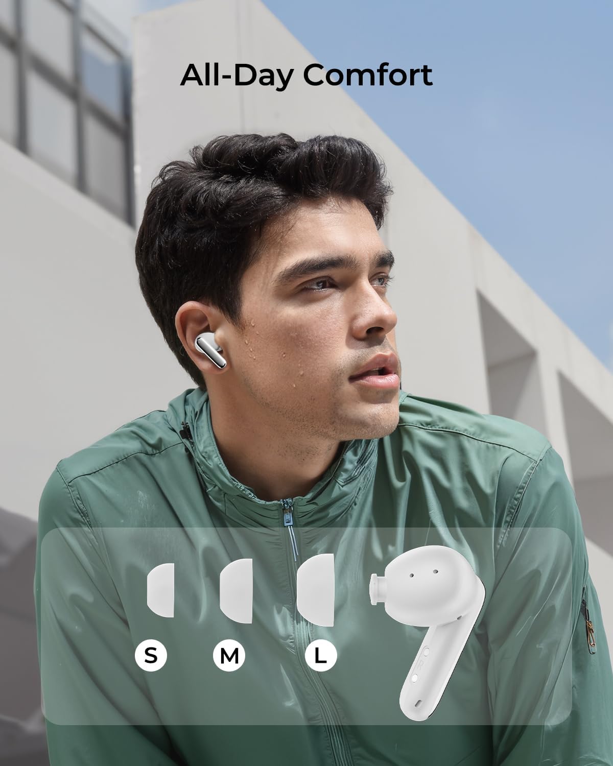 Hybrid Active Noise Cancelling Wireless Earbuds, 6 Mics AI Clear Calls, 12mm Drivers Deep Bass Stereo Sound, 30H Playtime, True Wireless Earbuds, Bluetooth 5.4 Ear Buds, Comfort Fit (White) - Image 8