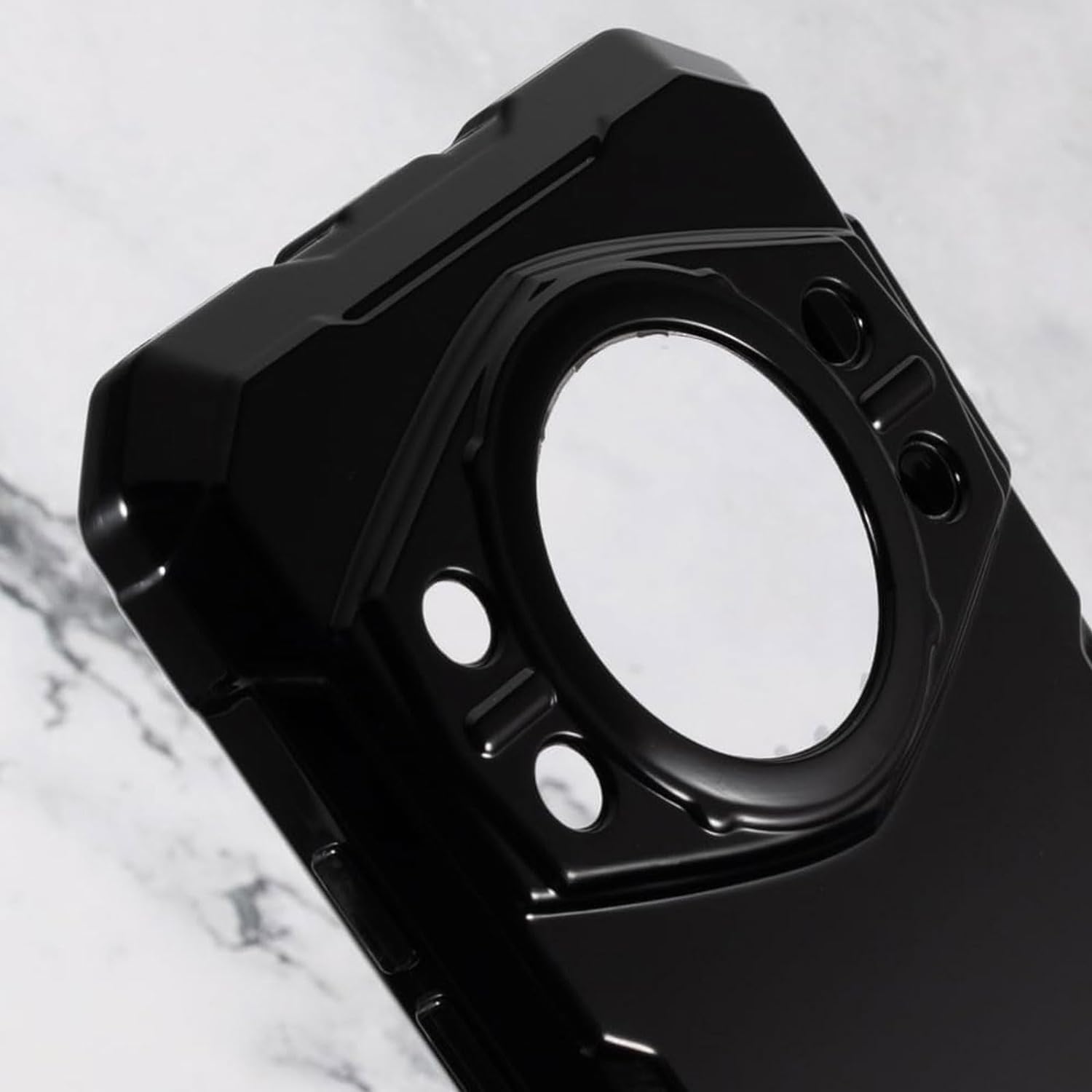 HuiYouMY 2-in-1 Case Compatible with Cubot Kingkong AX Cover with 1 Pack Tempered Glass Screen Protector for Cubot Kingkong AX Slim Fit Soft TPU Shockproof Anti-Scratch Phone Case Cover - Image 2