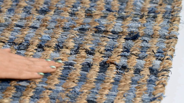 Tapete SAFAVIEH Cape Cod 3' x 5' Natural y Azul miniatura 6