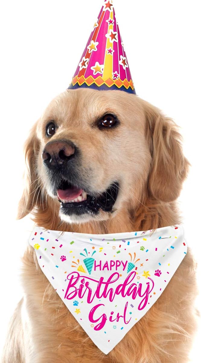Birthday Girl Dog Bandanas