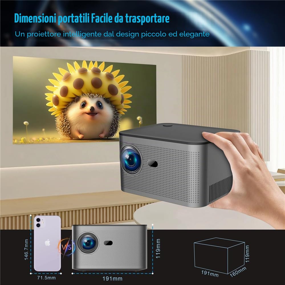 Proiettore 4K, LiveTV.Direct migliorato JmGO X3 UHD 4K Nativo Proiettore Home Cinema Android 3D Smart TV Proiettore Incassato Hi-Fi Stereo Altoparlante