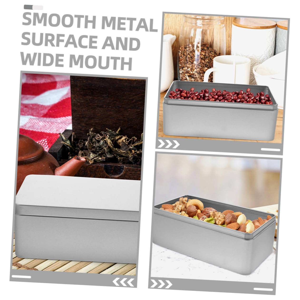 Cabilock 6piezas Cajas De Almacenamiento Rectangulares Para Té y Alimentos De Contenedores De Almacenaje Prácticos y Elegantes Para Fiestas y