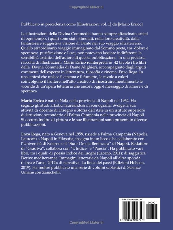 Livre Divina Commedia illustré : les vers de Dante Alighieri avec commentaires d'Enzo Rega