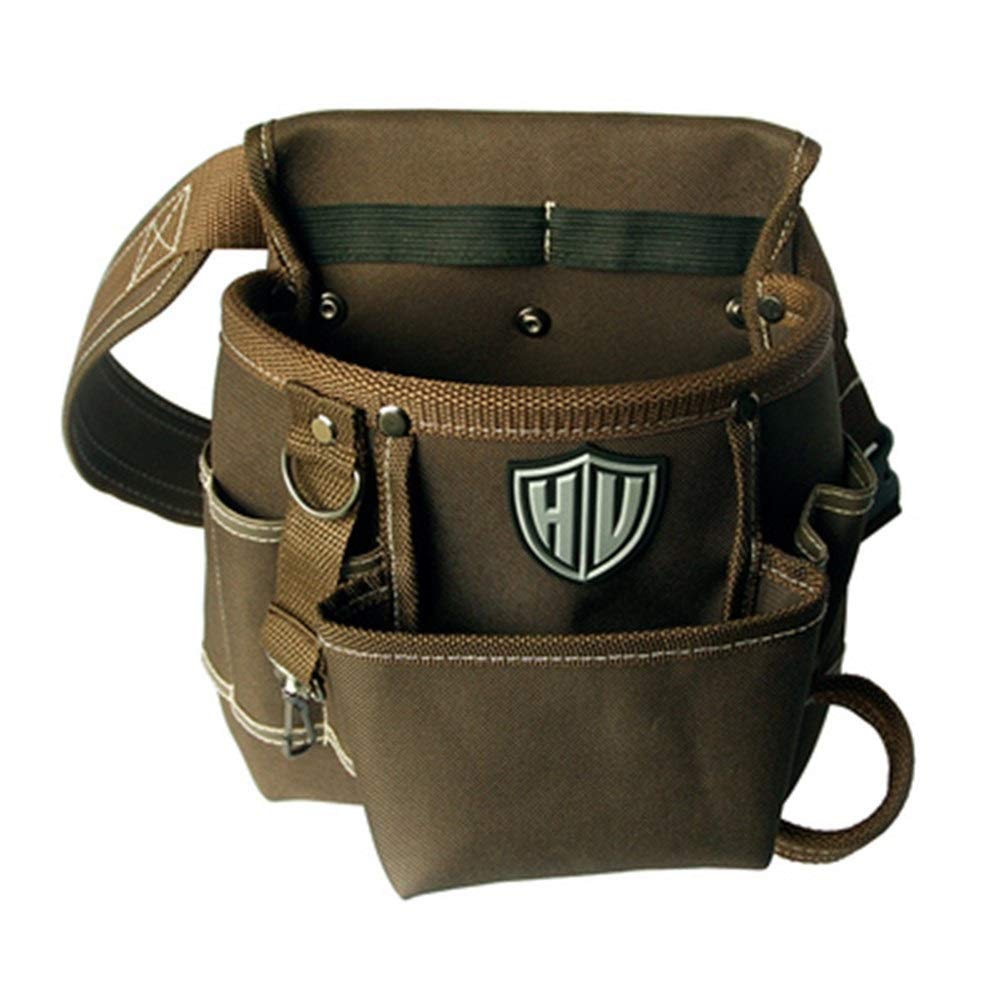 Multi Pocket Tool Storage Organiser Tool Belt Bag Electrician Bag Storage Canvas Bag for Construction Home DIY Gray