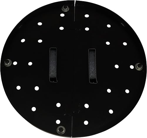 Placa de quemador deflectora gruesa de acero suave de 13 pulgadas con patas desmontables para horno Tandoor de arcilla de carbón - Horno Tandoor de