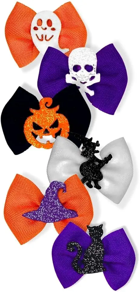Kit 10 Laço Lacinhos Pet Shop Banho Tosa Enfeite Halloween