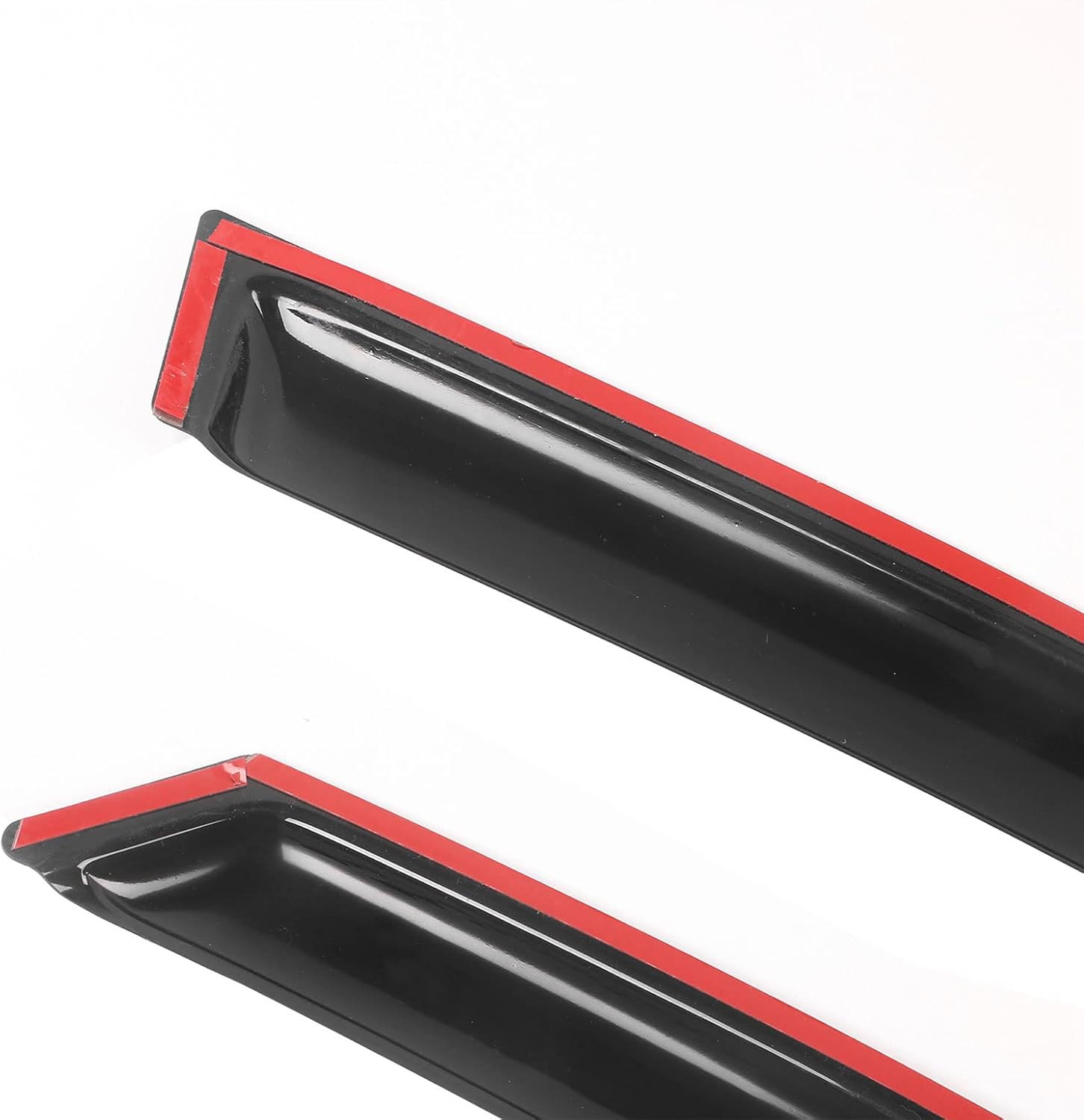 EVPROXP Window Visor Rain Guard Shade Compatible with 2006-2011 Civic 4DR 4Door, Side Window Vent Deflector, Dark Smoke Tinted, JDM Tape On Style, White Spoon