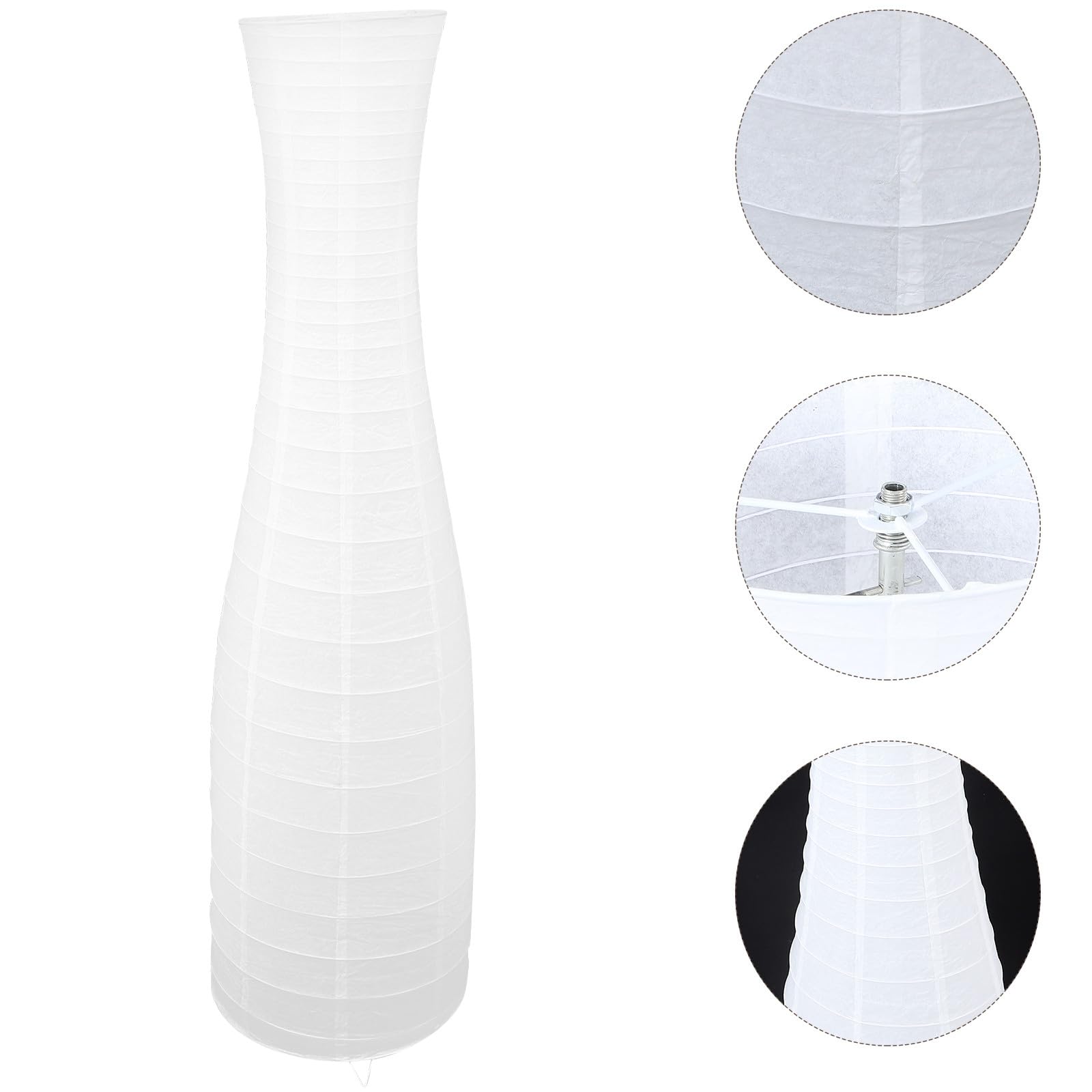 Abat-jour Surdimensionné en Papier Blanc pour Lampadaire sur Pied, Facile à Monter et Démonter, Décoration Délicate pour Salon et Chambre Lors de Fêtes