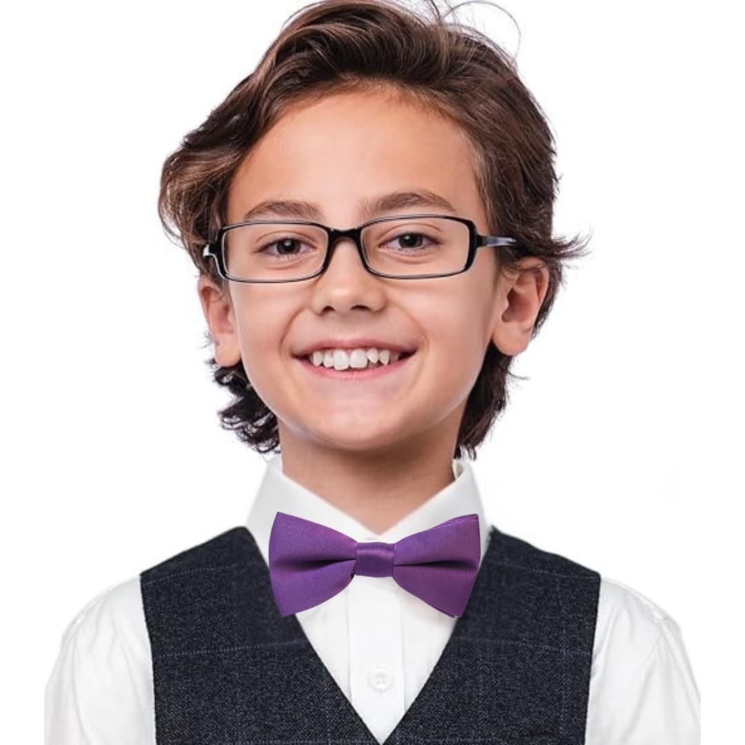 The Tie Co™ Nœud papillon uni pré-noué et réglable pour enfant
