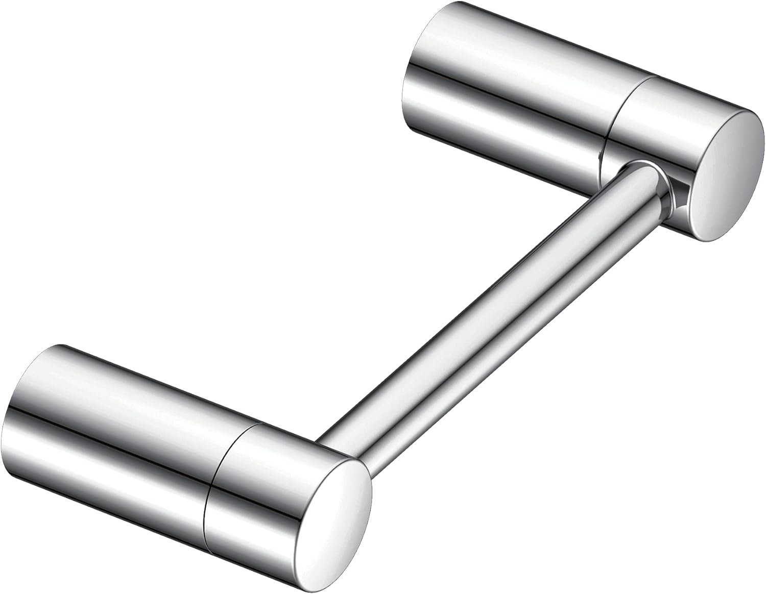 Moen Align Chrome Modern Double Post Wall Mount Pivoting Toilet Paper Holder for Easy Roll Change, YB0408CH