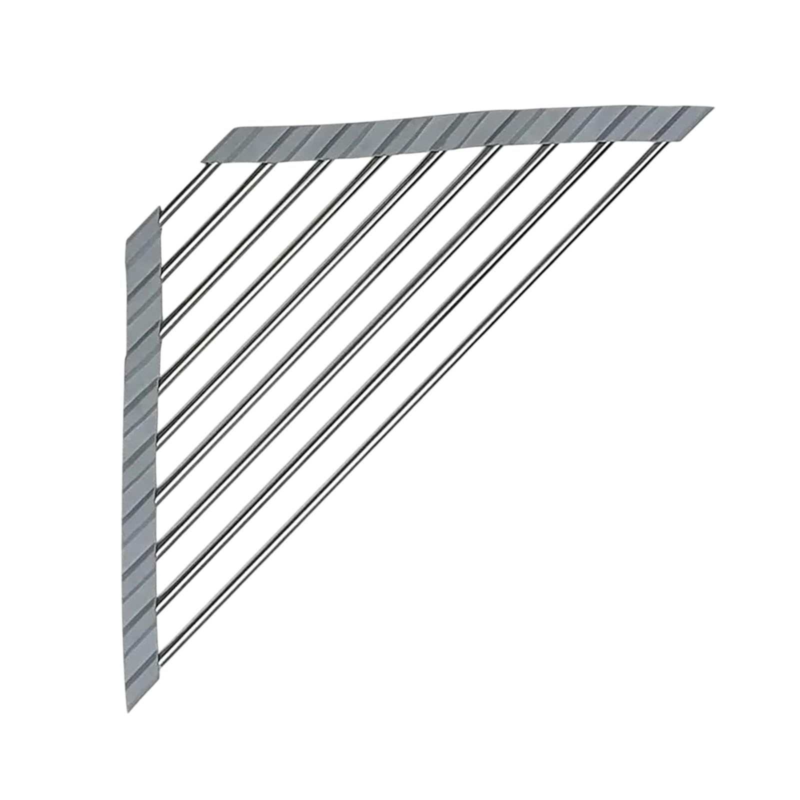 Qisuw Rustproof Triangle Sink Organizers Corner Drainer Sink Rack for Dishes and Sponges and Clean Corner Organizers