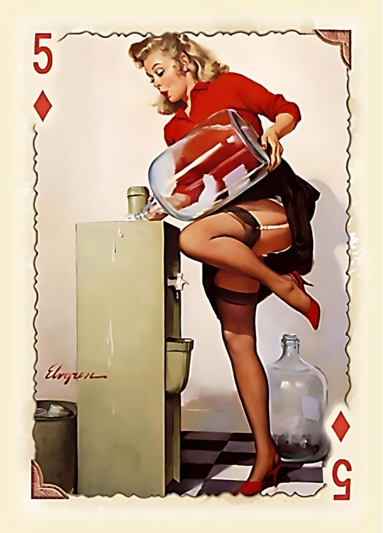 Vintage Pin-Up Girl Playing Cards | 54-Card Poker & Bridge Deck Featuring Classic 1940s–50s Pin-Up Art