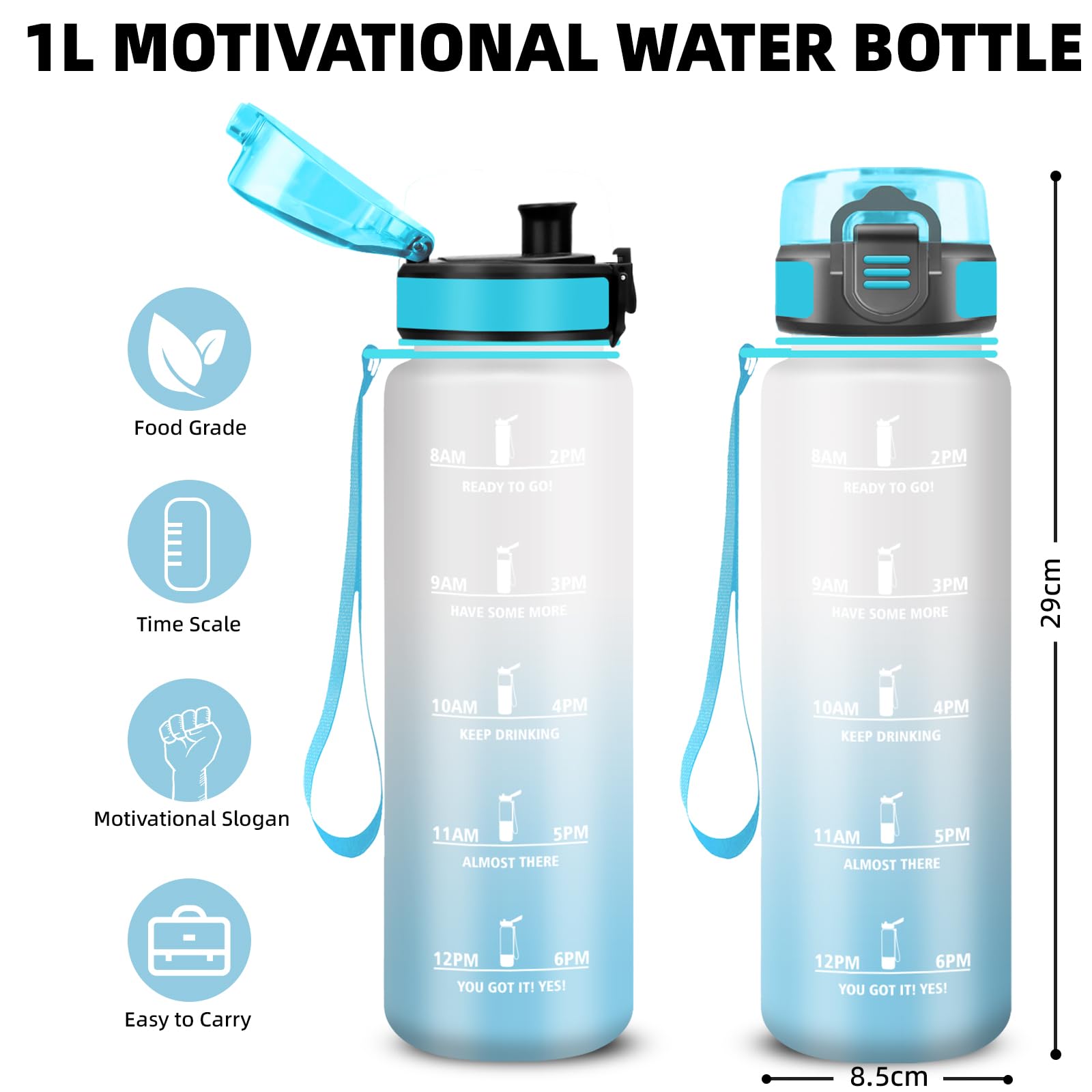 Bentgo Botella De Agua Para Niños, A Prueba De Fugas, Tritán Duradero, Sin BPA, Taza De 15 Onzas Para Niños Pequeños A Partir De 3 Años, Boquilla Para Morder Y Sorber