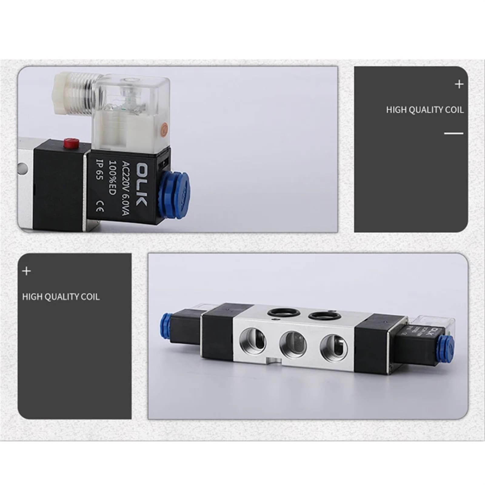 1 szt. 4M220-08 4M320-10 4M420-15 2-pozycyjny 5-portowy zawór elektromagnetyczny pneumatyczny pneumatyczny zawór DC 12 V 24 AC 110 220 podwójna cewka Rozmiar: (4m420-15 Pc12-04, silnik z B). stojak)
