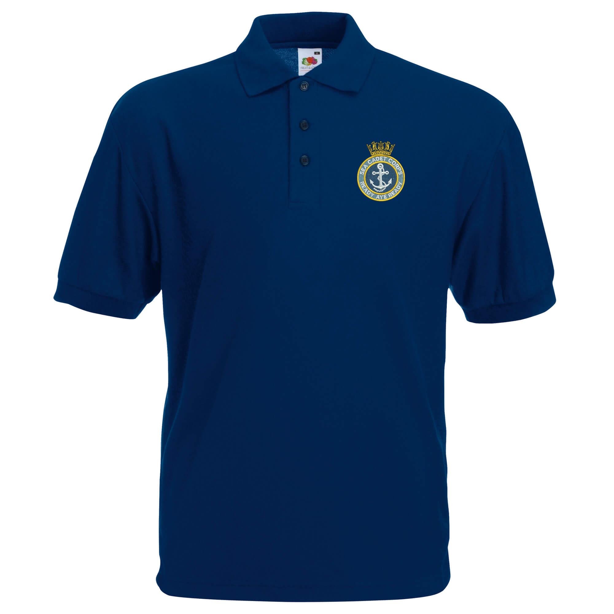 Pineapple Joe's Men's Navy Sea Cadets Embroidered Polo - Large