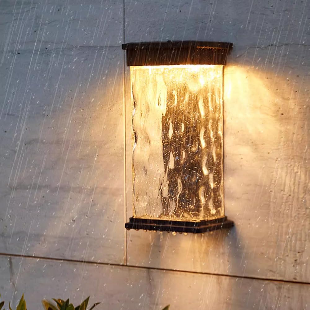 Wodoodporne lampy solarne LED, lampy zewnętrzne do świtu, solarne lampy solarne na ganek, do użytku na zewnątrz, uchwyt ścienny na patio, dziedziniec i garaż