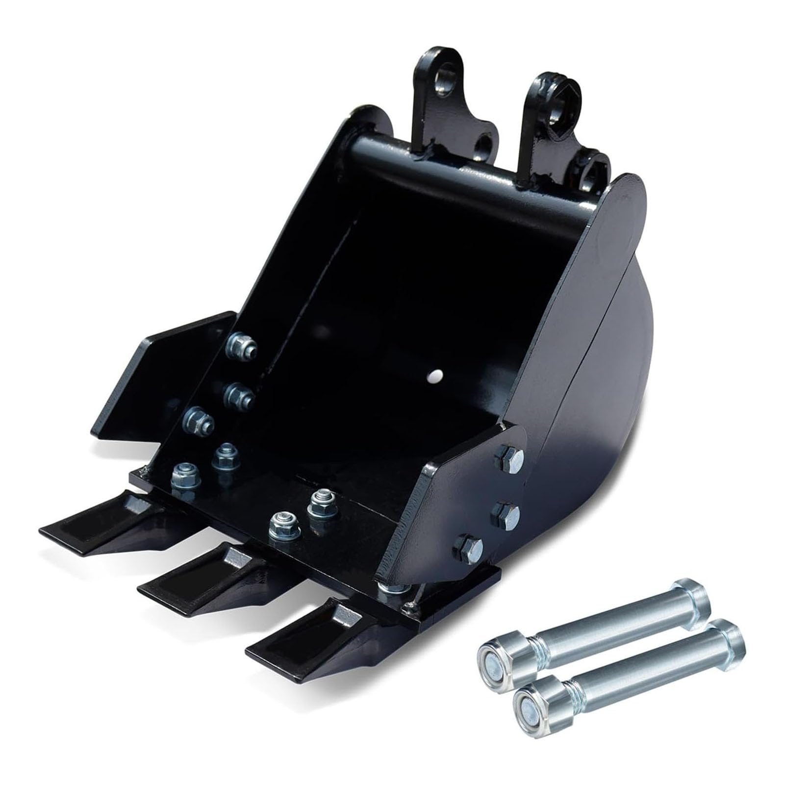 Kleiner Baggerlöffel, Robuster 300-mm-Grablöffel aus Manganstahl für 1-1,8-Tonnen-Bagger, Garten- und Landschaftsbau-Bauzubehör
