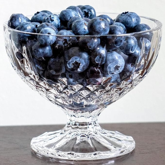 Image of PrimeWorld 200ML Ice Cream Glass Cups - Set of 6 | Dessert, Milkshake, Fruit & Pudding Glass Bowls | Elegant Serving Cups for Home, Parties & Restaurants | Dishwasher Safe