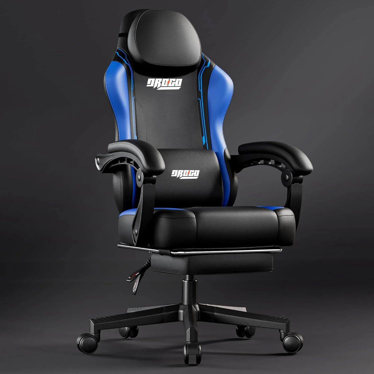 DROGO Ergonomic Gaming Chair, High Back Computer Chair with PU Leather, Linkage Arm Rest, Adjustable Height, Head & Lumbar Support Pillow | Home & Office Chair with Footrest & Recline (Onyx White) (B0DFQJL55C) Amazon Price History, Amazon Price Tracker
