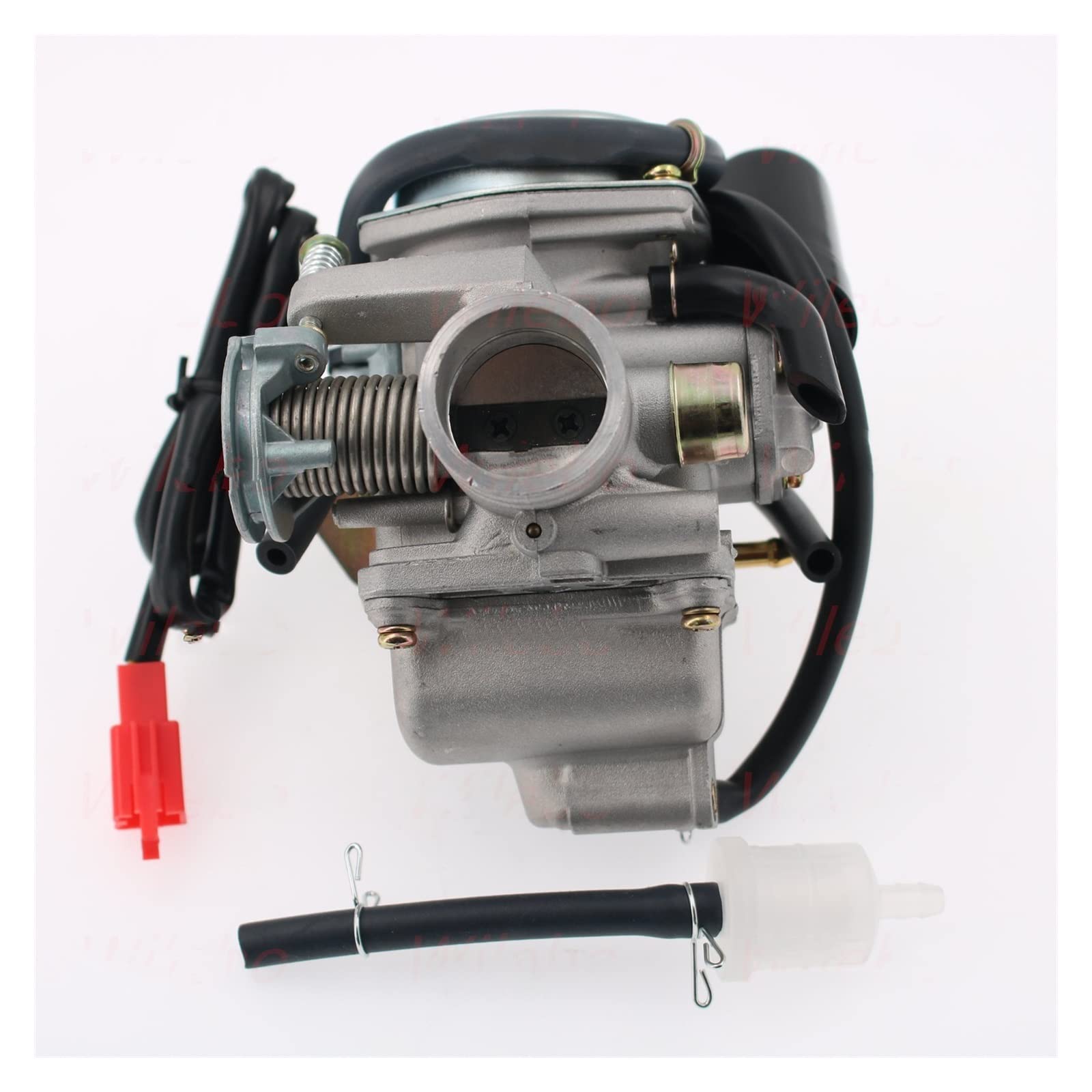 Montaje Carburador Carburador Eléctrico Para GY6 125cc 150cc 26mm Para 157QMJ 152QMI Motor Scooter ATV Go-Kart Ciclomotor PD26J Conjunto Carburador