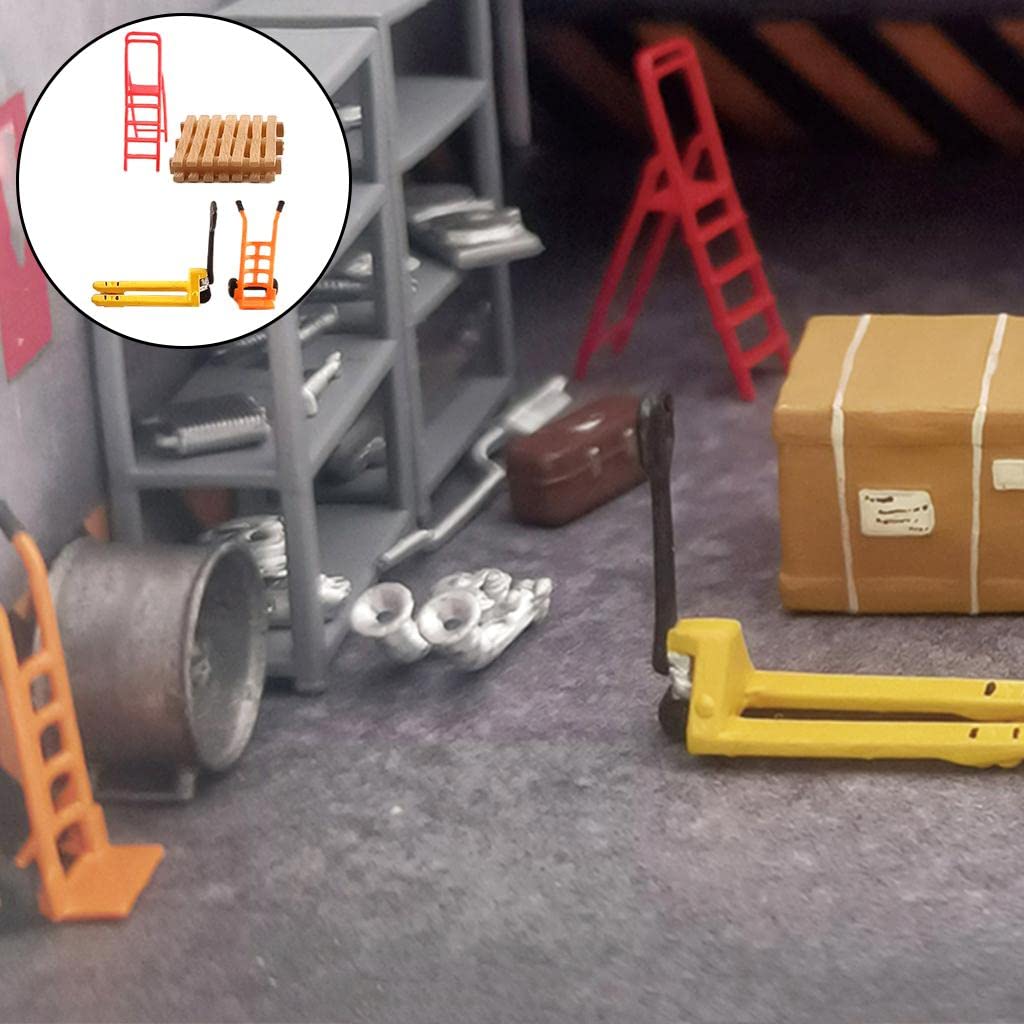Miniatura in 1/64, Simulazione di Officina di Riparazione, Fabbrica, Magazzino, Casa, Accessorio da Collezione, Decorazione, Auto Rossa
