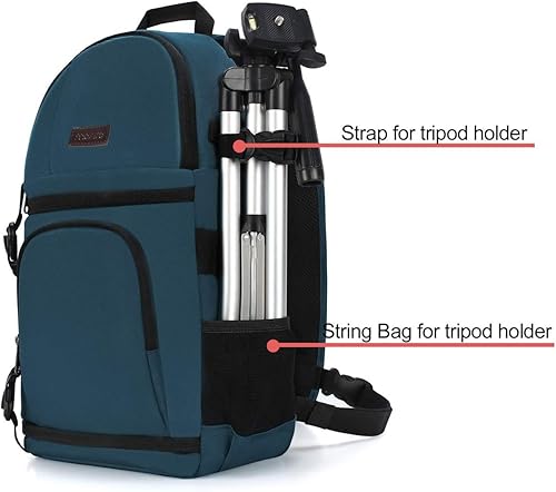 Miniatura 9 de MOSISO - Mochila para cámara con soporte para tripié e inserciones modulares extraíbles, mochila a prueba de golpes, impermeable